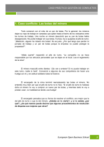 Caso Práctico: Gestión de Conflictos - Las Botas del Minero