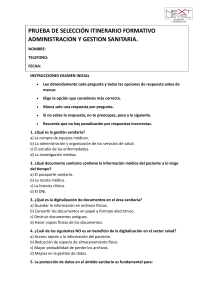 Prueba de Selección: Administración y Gestión Sanitaria