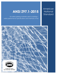 ANSI Z97.1-2015: Safety Glazing Standard