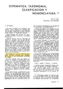 Sistemática, Taxonomía, Clasificación y Nomenclatura