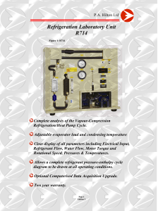 R714 Refrigeration Lab Unit - Product Brochure