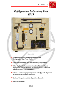 R715 Refrigeration Lab Unit Manual | P.A. Hilton Ltd