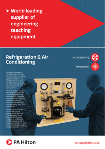 Refrigeration & Air Conditioning Teaching Equipment | P.A. Hilton