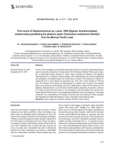 Stephanostomum in Crassostrea corteziensis: First Record