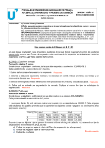 Examen Empresa y Diseño Modelos Negocio - Acceso Universidad