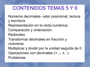 Ejercicios de Números Decimales: Valor Posicional y Operaciones