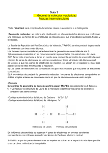 Geometría Molecular y Polaridad: Guía TRePEV y Fuerzas Intermoleculares