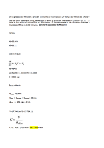 Filtration Capacity Calculation: Chemical Engineering Problem