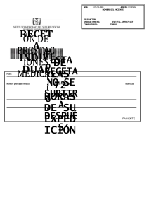 IMSS Medical Prescription Form