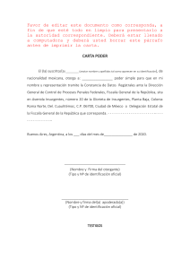 Carta Poder: Trámite ante Fiscalía General de la República