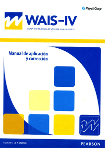 WAIS-IV Application & Scoring Manual