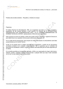 prNCh3393: Paneles Estructurales Aislantes - Requisitos