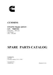 CUMMINS     QSX15 Engine Parts Catalog 79007291 1