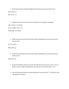 Ejercicios de Geometría Analítica: Punto Medio, Triángulos