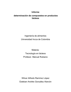 Análisis de Productos Lácteos: Métodos y Calidad