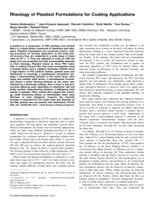 Plastisol Rheology: Coating Applications & Formulations