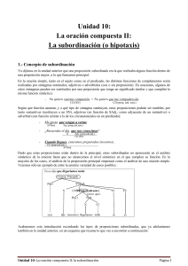 ORACION COMPUESTA 2 SUBORDINACION