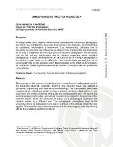 Concepciones de Pr&aacute;ctica Pedag&oacute;gica: An&aacute;lisis y Reflexiones