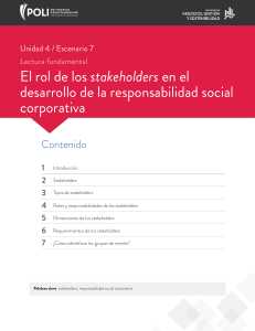 Stakeholders y Responsabilidad Social Corporativa