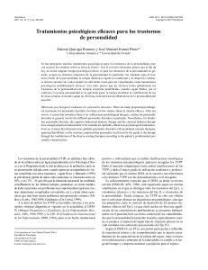 Tratamientos Psicológicos para Trastornos de Personalidad