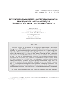 INCOM-E: Escala Española de Orientación a la Comparación Social