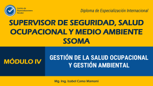 Gestión de Salud Ocupacional y Ambiental - SSOMA