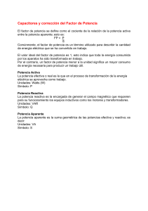 Capacitores y Corrección del Factor de Potencia