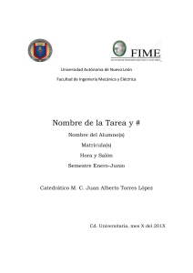 Portada Tarea FIME UANL