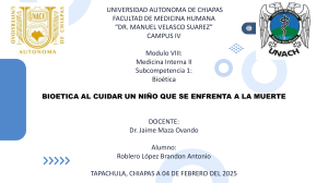 Bioética en el Cuidado de Niños al Final de la Vida