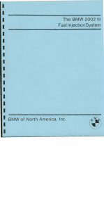 BMW 2002tii Kugelfischer Fuel Injection System Manual