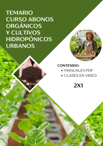 Abonos Orgánicos y Cultivos Hidropónicos Urbanos - Curso