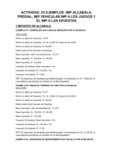 Ejemplos de Impuestos en Perú: Alcabala, Predial, Vehicular y más