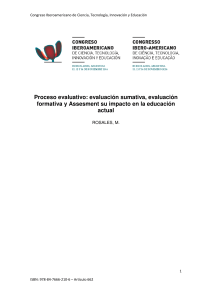 Evaluación Sumativa, Formativa y Assessment: Impacto Educativo