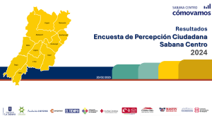 Resultados Encuesta Percepción Ciudadana Sabana Centro 2024