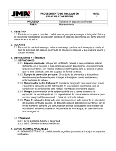 Procedimiento Trabajo Espacios Confinados - Seguridad Mantenimiento