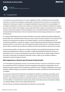 Entendiendo la Biocorrosión: Proceso, Factores y Microorganismos