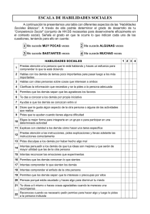 Escala de Habilidades Sociales: Autoevaluación