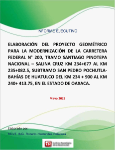 Proyecto Modernización Carretera: Informe Diseño Geométrico