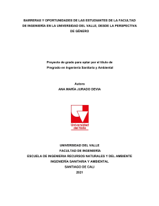 Barreras y Oportunidades de Género en Ingeniería - Univalle