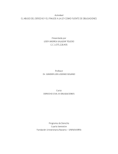 Abuso del Derecho y Fraude a la Ley: Obligaciones en Derecho Civil