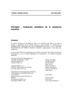 NCh1998.Of89: Evaluación Estadística Resistencia Hormigón