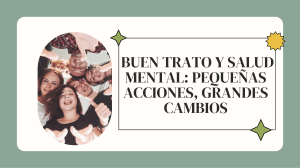 Buen Trato y Salud Mental: Acciones para el Bienestar