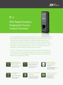 ZKTeco F16: Outdoor Fingerprint Access Control Terminal