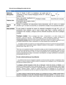 Ficha de Lectura: Enseñanza, Complejidad y Crítica