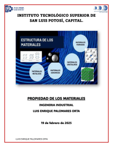 Propiedad de los Materiales: Estructura - Ingeniería Industrial