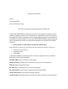 Informe de Inspección de Seguridad Industrial UNICOC Cali