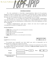 Cuestionario de Personalidad: Autoevaluación de Rasgos y Comportamientos