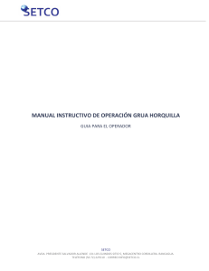 Manual de Operación Grúa Horquilla - Guía del Operador SETCO