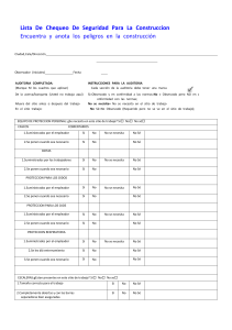 Lista de Chequeo de Seguridad en Construcción