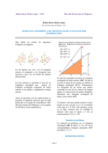 Semejanza Isomórfica de triángulos rectángulos
